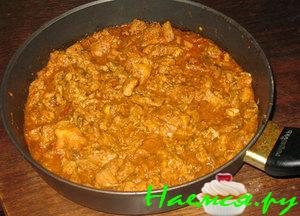 Баранина, жареная с паприкой и уксусом