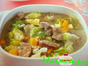 Суп мясной