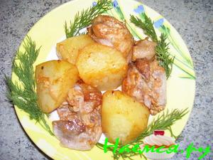 Куриные бедрышки, фаршированные яблочком