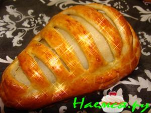 Груши в слойке, с начинкой из кураги, чернослива и орехов