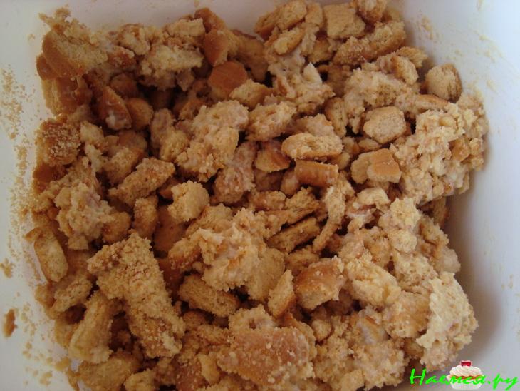 Сладкая колбаса с печеньем