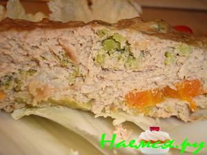 Ленивая котлета с гарниром внутри