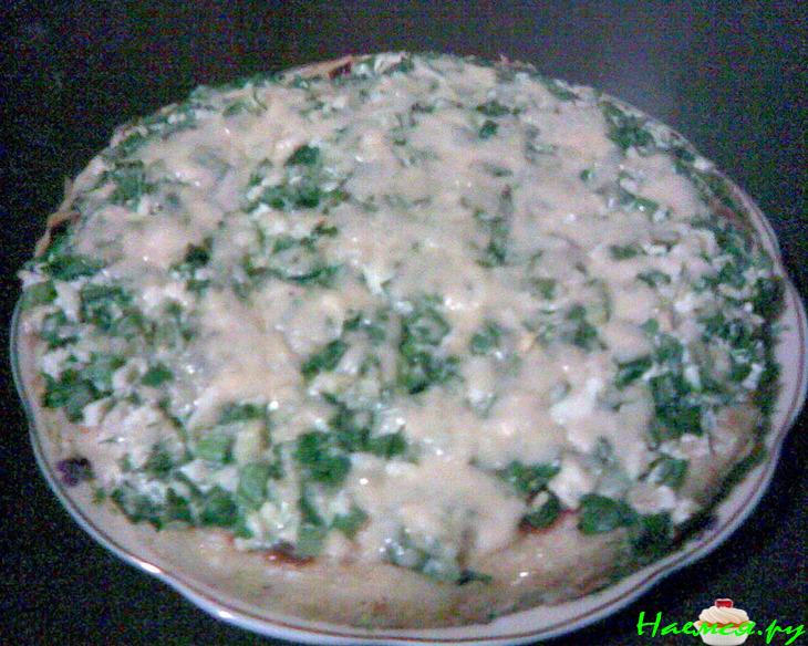 Открытый картофельный пирог - запеканка с зеленью Открытый картофельный пирог - запеканка с зеленью