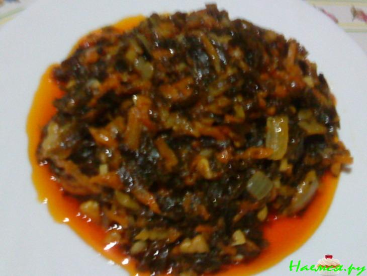 Морская капуста с овощами Морская капуста с овощами