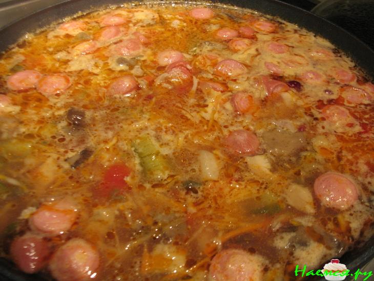 Солянка "Опохмелочная" с белыми грибами