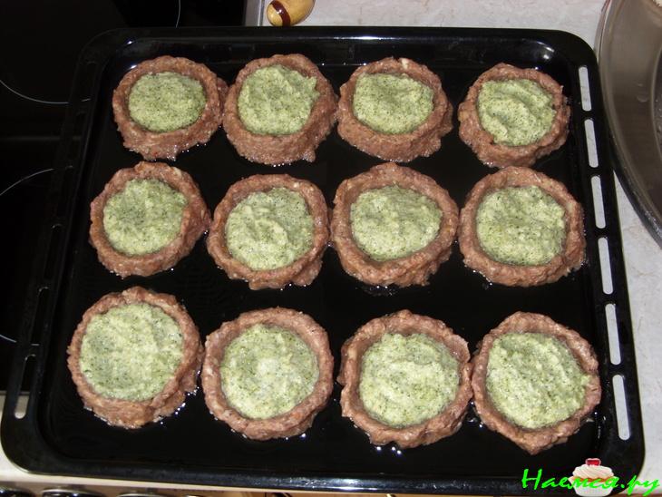 Гнезда из смешанного фарша