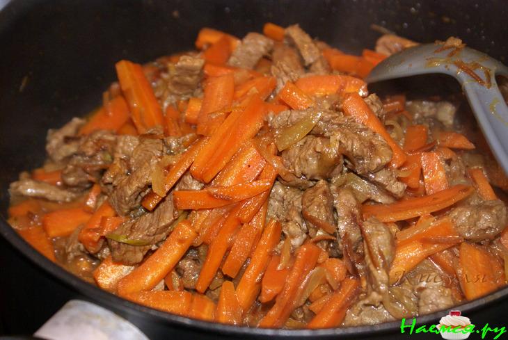 Телятина с лимонной морковью