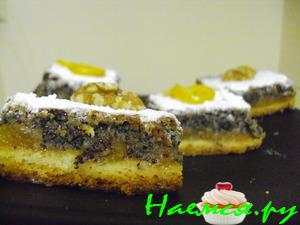 Маковые пирожные с яблоками