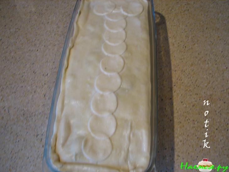 Картофельно-грибная бабка под корочкой из слоеного теста Картофельно-грибная бабка под корочкой из слоеного теста