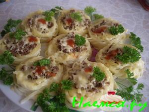 Гнезда с вкусной начинкой