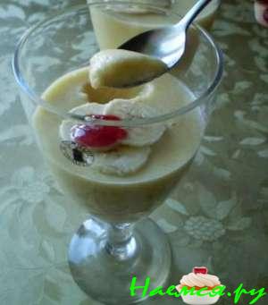 Бананово-апельсиновый мусс из манки