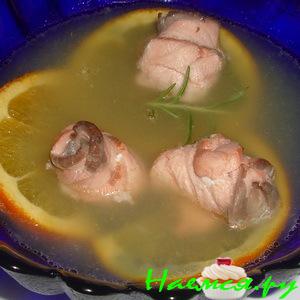 Лосось в апельсиновом желе