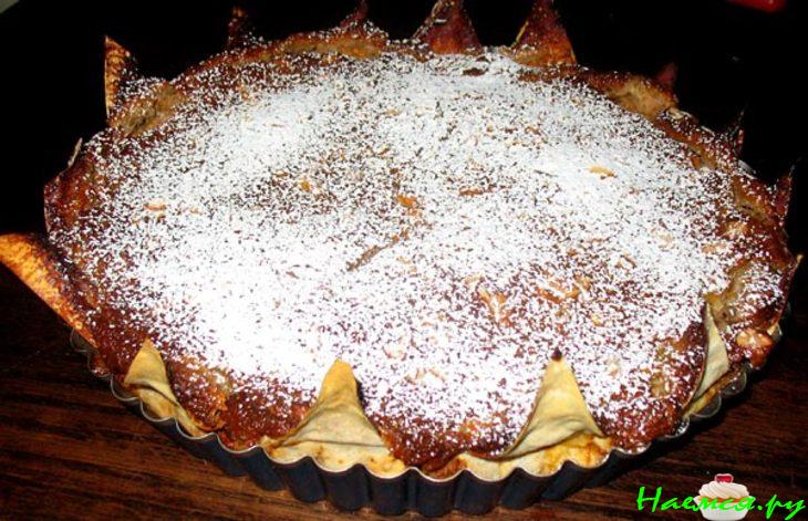 Пирог из теста Фило с йогуртно-ореховой начинкой