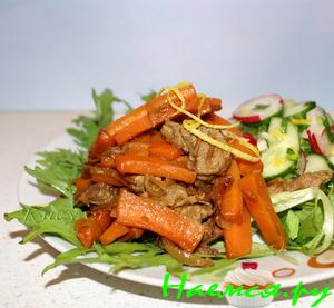 Телятина с лимонной морковью