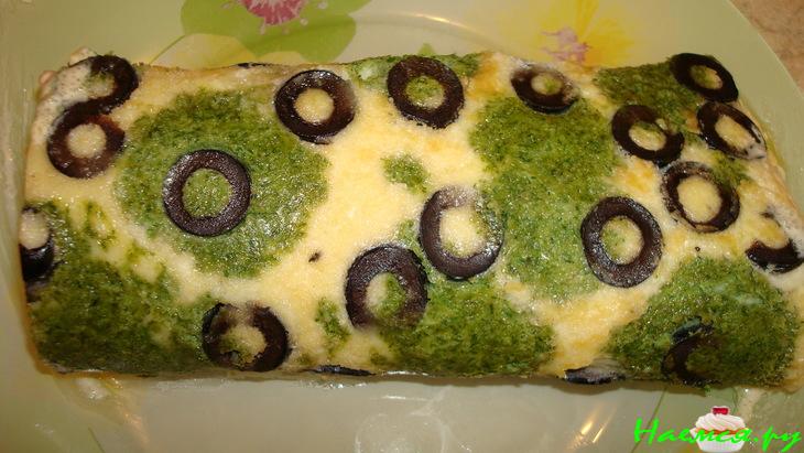 Рулет закусочный с плавленным сыром и красной рыбой