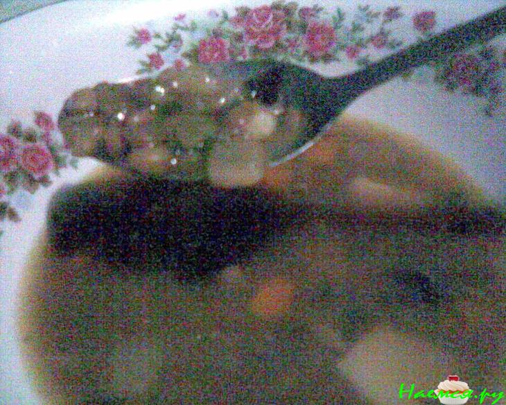 Густой постный суп с чечевицей, черносливом и имбирем