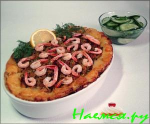 Картофельный гратен с горбушей