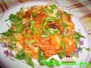 Запеканка из макарон со свининой