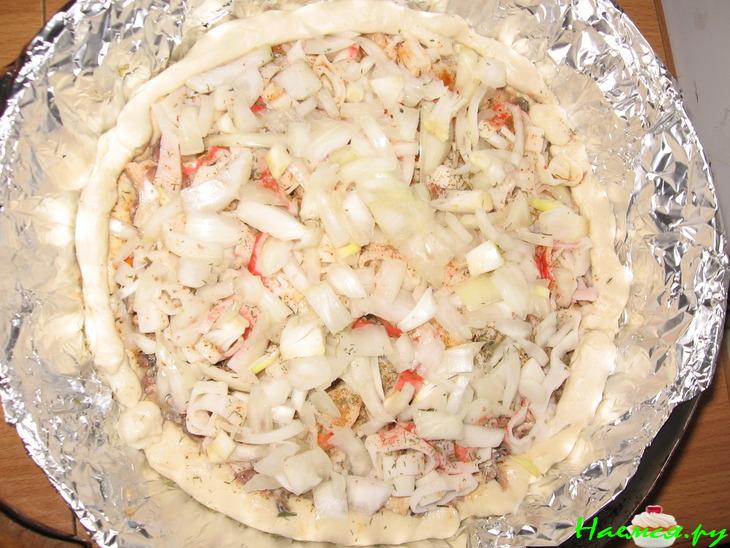 Пицца с сайрой