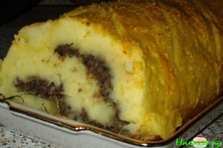 Картофельный завиванец с грибной начинкой Картофельный завиванец с грибной начинкой