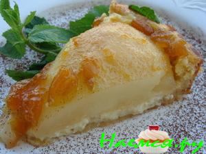 Грушевый пирог с заварным кремом