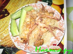 Вермишель с морепродуктами