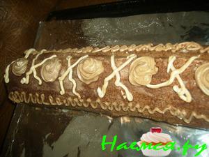 Рулет со сливочно-шоколадным кремом Рулет со сливочно-шоколадным кремом