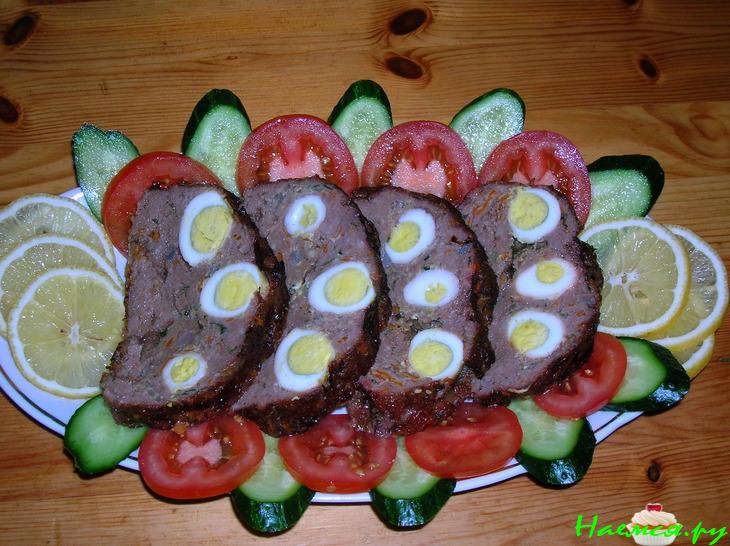 Рулет из говядины "Павлиний хвост" Рулет из говядины "Павлиний хвост"