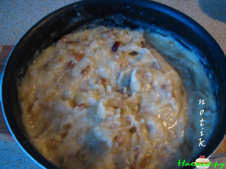 Картофельно-грибная бабка под корочкой из слоеного теста Картофельно-грибная бабка под корочкой из слоеного теста