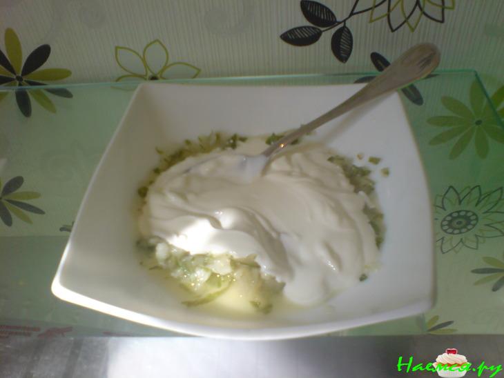 Гнезда из лапши с фаршем