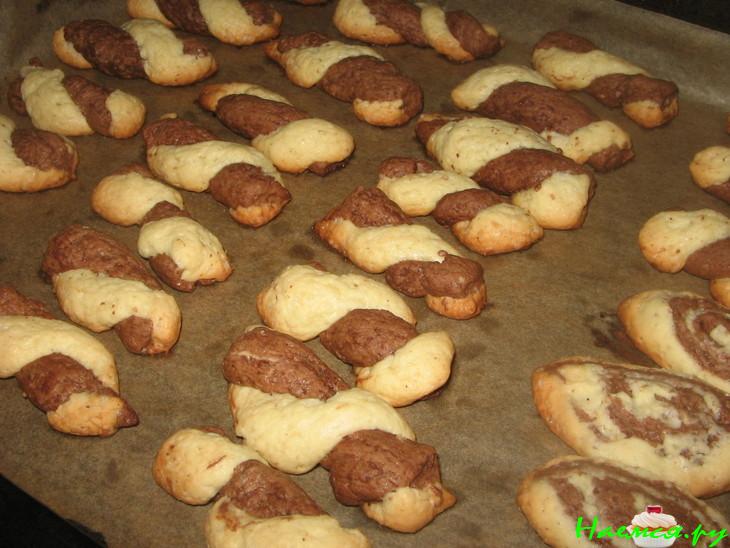 Печенье двухцветная спиралька