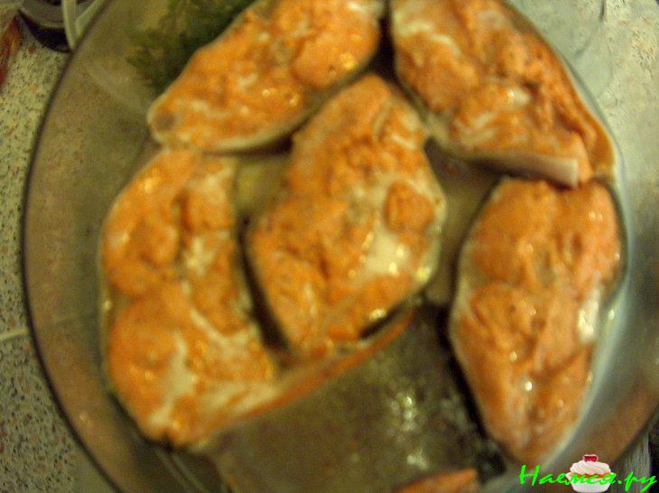 Кижуч на пару под соусом тартар