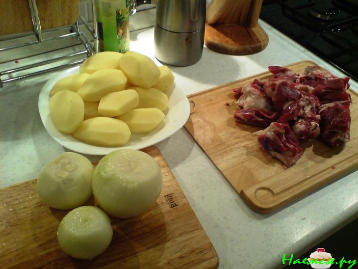 Баранина вареная с картофелем