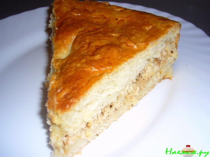 Пирог с курицей и сыром