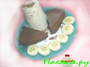 Шоколадный торт с кофейными куличиками из мороженного Шоколадный торт с кофейными куличиками из мороженного