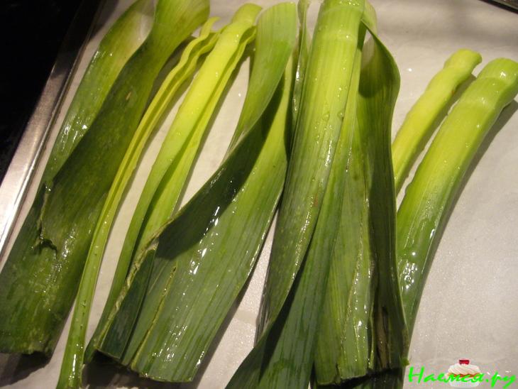 Роллы из лука порея