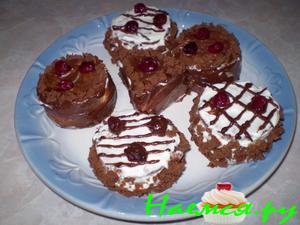 Пирожные с кремом и помадкой