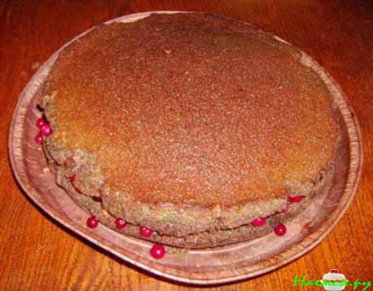 Торт шоколадно-кокосово-бручничный