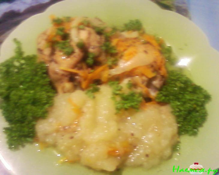 Куриные бёдра в дыне