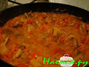 Свинина, тушенная с овощами