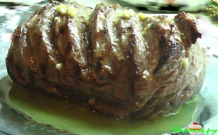 Говяжья вырезка с горчичным маслом