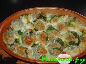 Брокколи, запеченная с моцареллой 