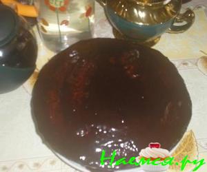 Кисельный пирог в глазури, типа Шарлотка