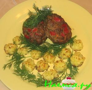 Котлетки с овощами и картофельными трюфелями Котлетки с овощами и картофельными трюфелями