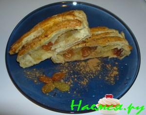 Слоёный яблочный пирог Слоёный яблочный пирог