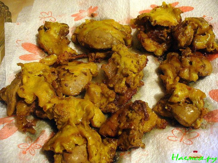 Печень с манго, лимоном и карри Печень с манго, лимоном и карри