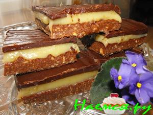 Пирожные со сливочным тоффи и шоколадом