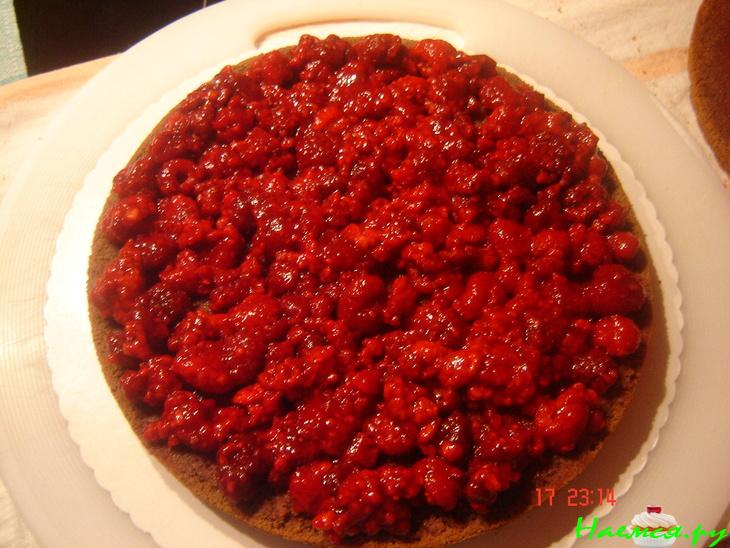 Торт "Малинка" со сливочным кремом