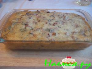 Манный пудинг с грибами