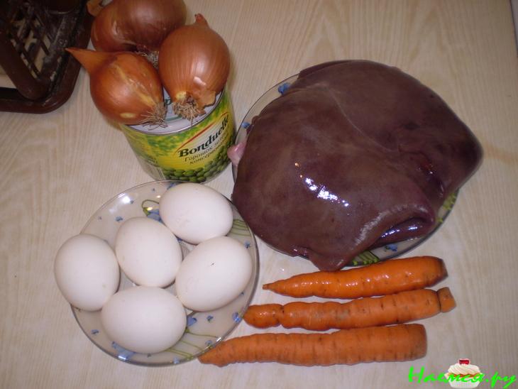 Салат печеночный